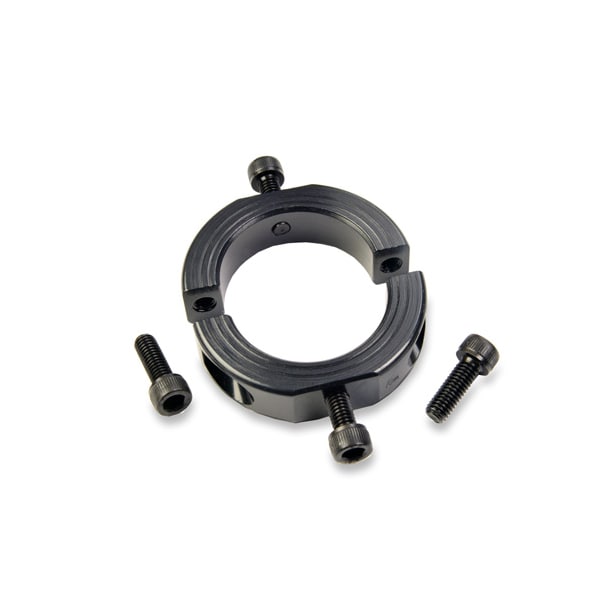 Mountable Collar, 2pc Clamp, Bore 0.3750", Steel, OD 24mm